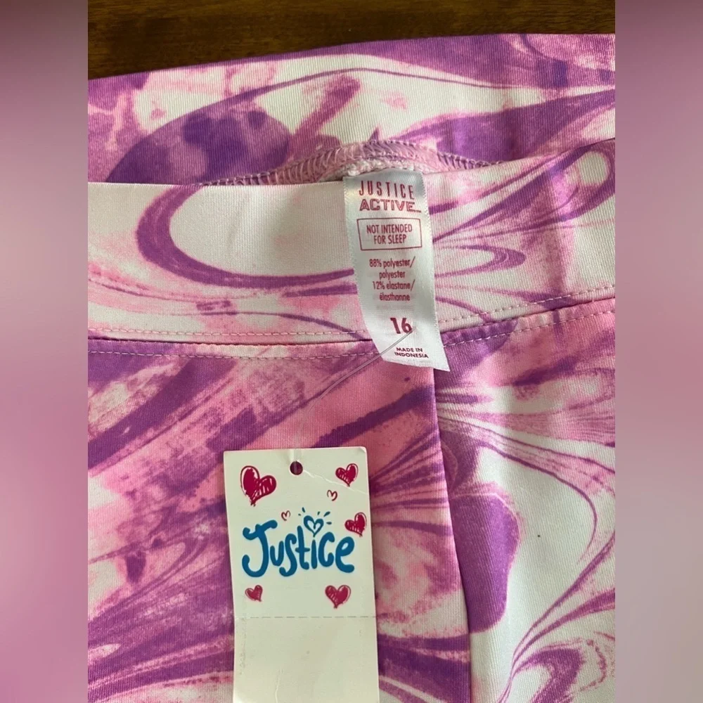 🎅🏼 NWT Justice Girls Biker Shorts Athletic Shorts 16 Regular New with Tags